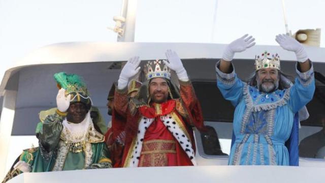 Una imagen de los Reyes Magos llegando a Valencia