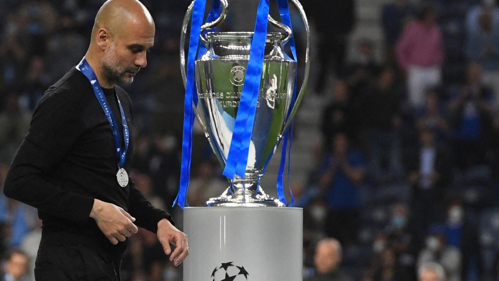 Guardiola, tras perder la final de la Champions contra el Chelsea / EFE