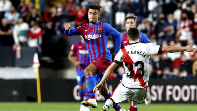 Philippe Coutinho fue el peor del Barça en Vallecas, donde firmó un partido horrible / EFE