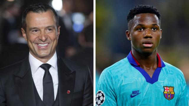 Jorge Mendes y Ansu Fati en un fotomontaje / Culemanía