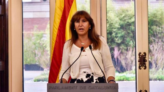 Laura Borràs, presidenta del Parlament, en una comparecencia anterior / EP