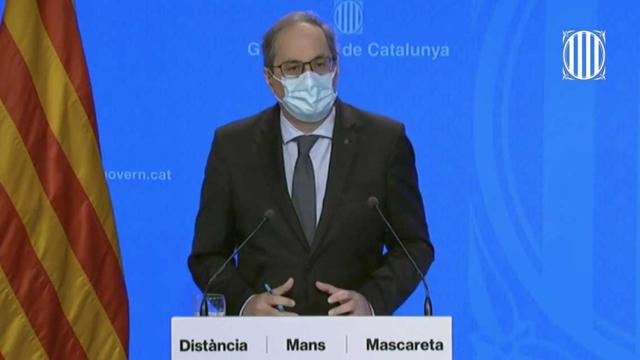 El presidente Quim Torra, en el Palau de la Generalitat