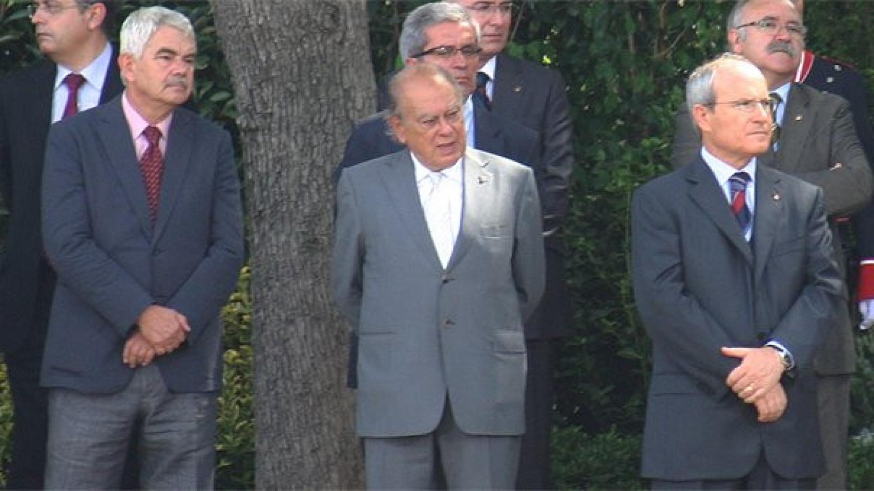 Maragall, Pujol y Montilla, en un acto oficial, durante la etapa del tercero como presidente de la Generalidad
