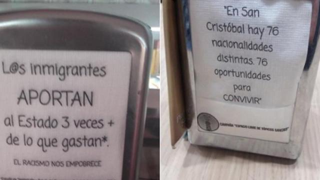 Las servilletas del conocido bar de Madrid / TWITTER