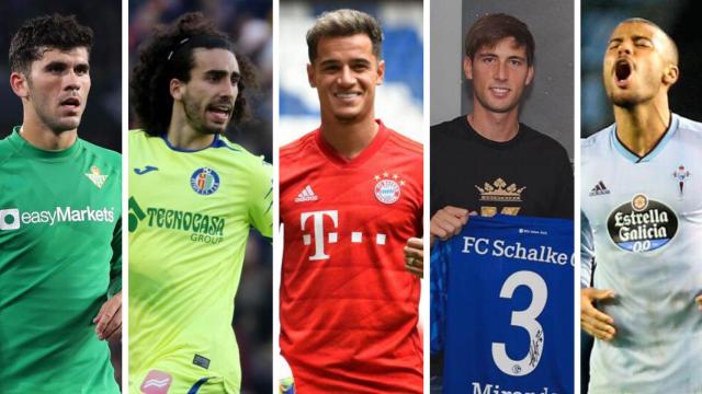 Aleñá, Cucurella, Coutinho, Miranda y Rafinha en un fotomontaje / Culemanía