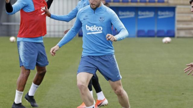 Una foto de Ivan Rakitic durante un entrenamiento del Barça / FCB