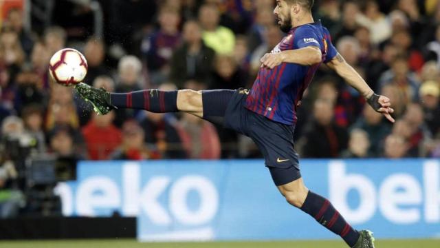 Una foto de Luis Suárez durante un partido del Barça / FCB