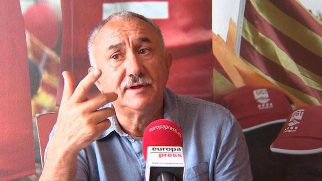 Pepe Álvarez, secretario general de UGT, en una entrevista con Europa Press sobre el 'procés' y sus consecuencias económicas / EP
