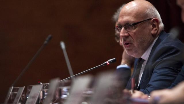 El consejero de Economía, Jordi Baiget (CDC), en una intervención en el Parlament / EFE