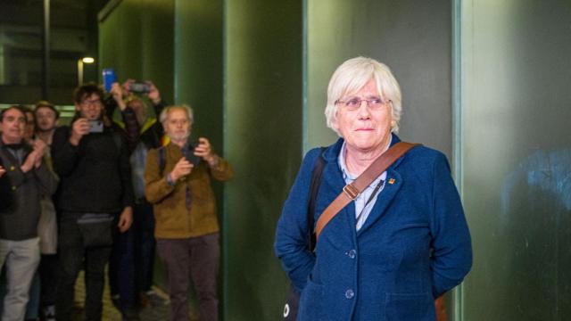 La eurodiputada Clara Ponsatí, saliendo de la Ciudad de la Justicia ayer / EP