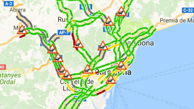 Colas en los accesos de Barcelona, intensificadas por el control antiterrorista / CG