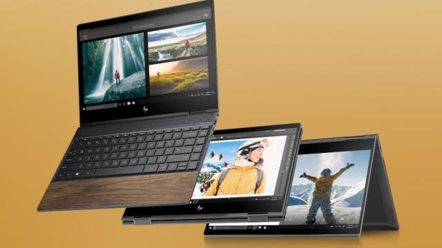 El portátil HP ENVY Wood con un acabado de madera de nogal natural / HP
