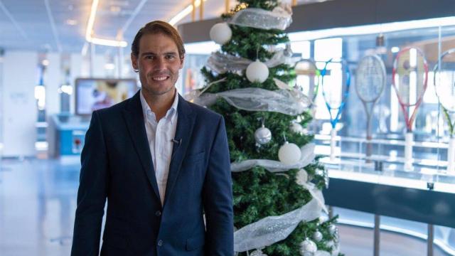 El tenista Rafa Nadal durante su felicitación navideña / EP