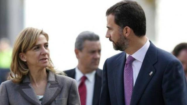 La Infanta Cristina y el Rey Felipe en una foto de archivo