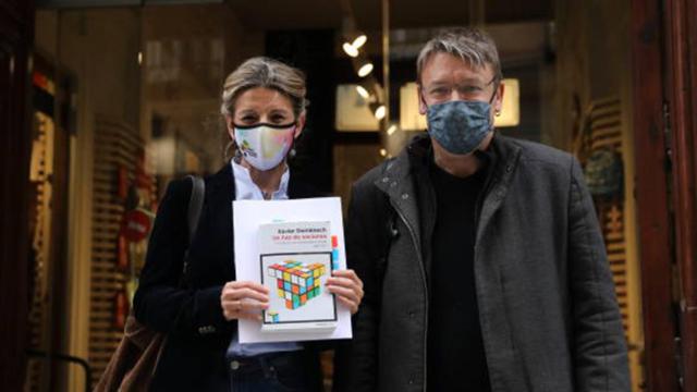 Yolanda Díaz (i) y Xavier Domènech (d) en una imagen de archivo / EUROPA PRESS