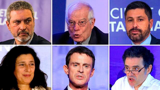 Josep Ramon Bosch, Josep Borrell, José Rosiñol, Miriam Tey, Manuel Valls y Alex Ramos / CG