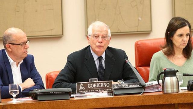 El minstro de Exteriores, Josep Borrell, en la Comisión de Exteriores del Congreso / EUROPA PRESS