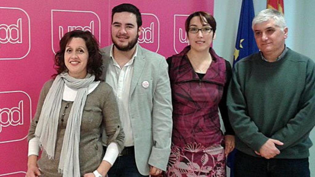 Los candidatos de UPyD a las alcaldías de Barcelona, Lérida, Gerona y Tarragona: Montse Tonda, Pablo Pérez, Encarni Conesa y Jesús Merodio, respectivamente