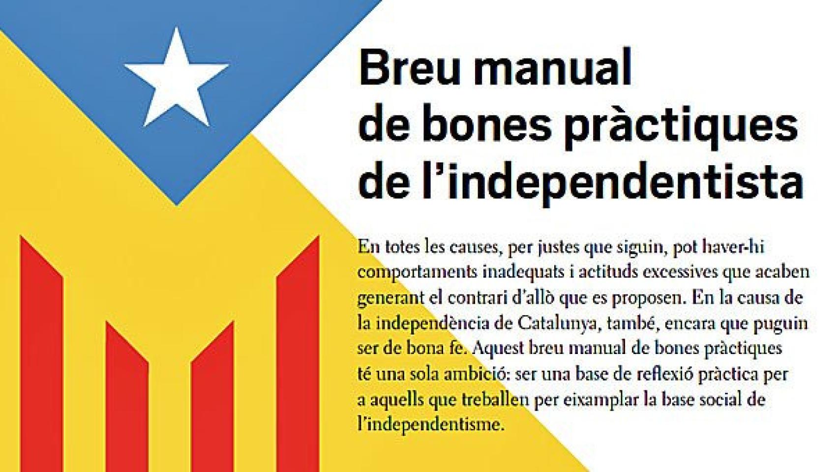 Breve manual de buenas prácticas del independentista