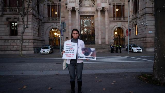 La última manifestación en Bruselas por el caso del corazón del difunto albanés Saimir Sula