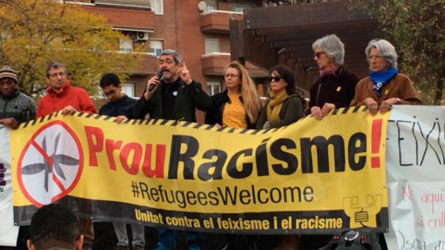 Protesta contra el racismo y el fascismo en Nou Barris