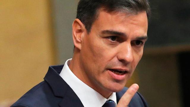 Pedro Sánchez, presidente del Gobierno, en su comparecencia en el Congreso de Diputados / EFE