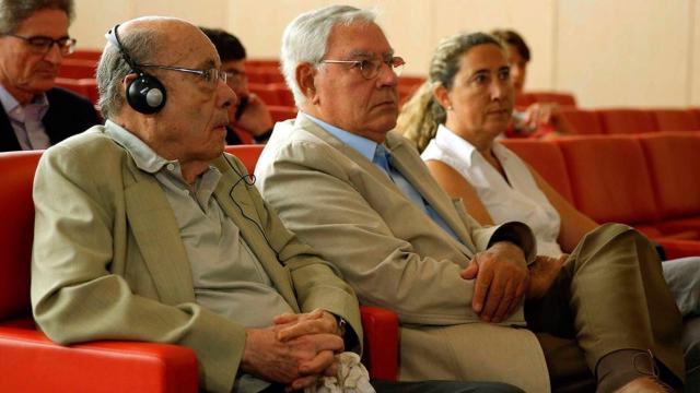 Fèlix Millet (i.), Jordi Montull (c.) y Gemma Montull (d.) en la última sesión del juicio del 'caso Palau' / EP