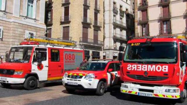 Vehículos utilizados por los Bomberos de Barcelona, imagen de archivo