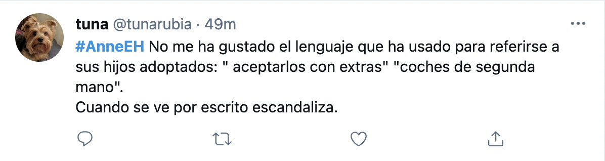 Comentario de un internauta / TWITTER