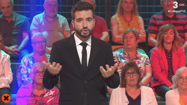El presentador Ricard Ustrell, en la presentación de 'Col·lapse' de TV3 el sábado / Cedida