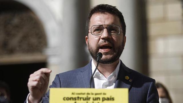 Pere Aragonès en un acto de campaña para el 14F / EP