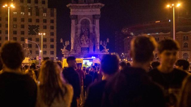 Imagen de las algaradas durante las fiestas de La Mercè de Barcelona en 2021 / EFE