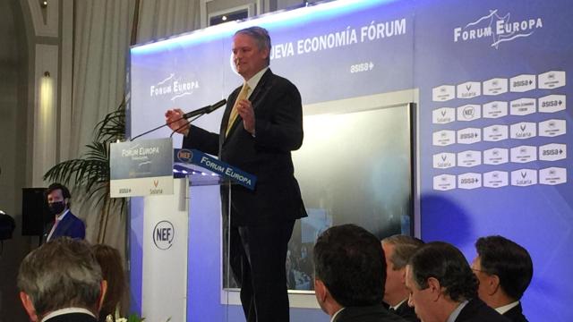 El secretario general de la OCDE, Mathias Cormann, en su visita a España / CG