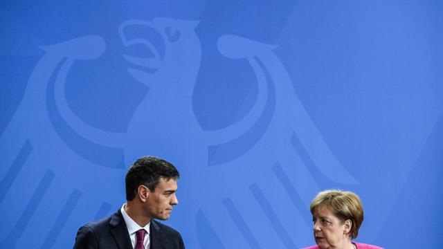Pedro Sánchez, presidente de España, y Angela Merkel, presidenta de Alemania / EFE