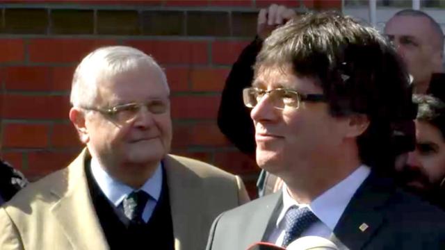 Carles Puigdemont a la salida de la prisión de Neumünster (Alemania) / CG