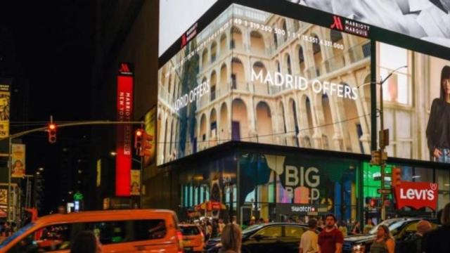 La campaña 'Madrid never ends', promociona la capital como destino turístico en la mítica Times Square de Nueva York / SEPTEMBER