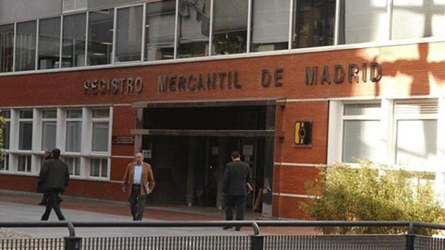 El exterior del Registro Mercantil de Madrid, en referencia a los concursos de acreedores iniciados en 2017 / CG