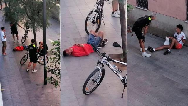 Imagen de la triple agresión a jóvenes en el barriol de Barceloneta de Barcelona / CG