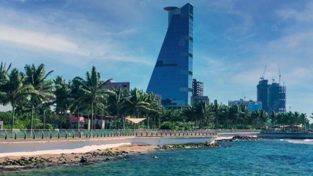Vista de los rascacielos sobre el Mar Rojo en la ciudad de Jeddah. Madrid y Barcelona se conectan con Arabia Saudí / SERVIMEDIA