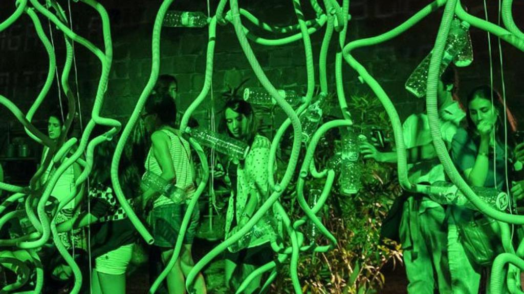 La obra M.U.R.S. de La Fura, en el Castillo de Montjuic