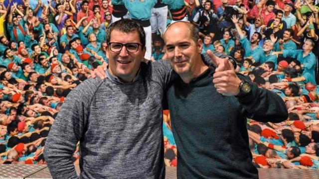 Carles Mata y Sisco Benet, presidente y cap de colla de Castellers de Vilafranca