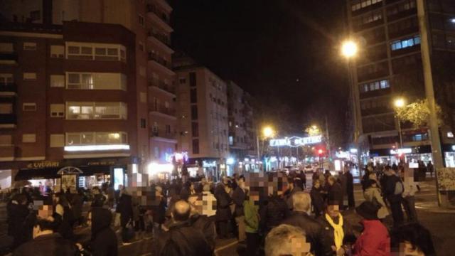 Manifestación contra la violación de Nou Barris / TWITTER