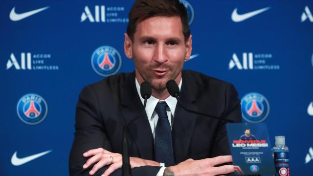 Leo Messi en su presentación oficial como nuevo jugador del PSG / EFE