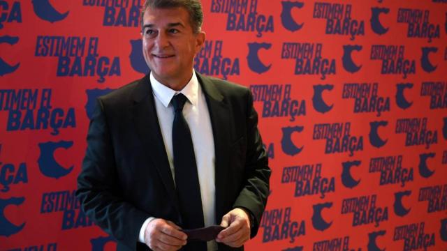 Laporta, durante un acto de su campaña | EFE