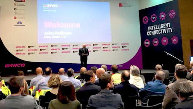El consejero delegado de GSMA, John Hoffman, durante la presentación del Mobile World Congress (MWC) 2019 / CG
