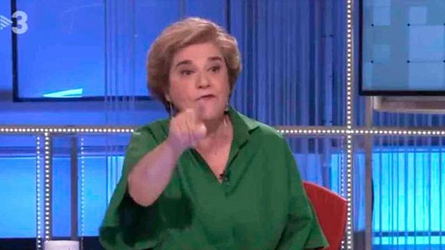 Pilar Rahola, durante su discusión con Willy Toledo en 'FAQs' / CCMA