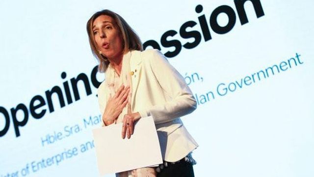La consejera de Empresa y Concimiento, Àngels Chacón, que apuesta por eliminar la entrada de las grandes empresas en las cámaras de comercio por aportaciones económicas / EFE