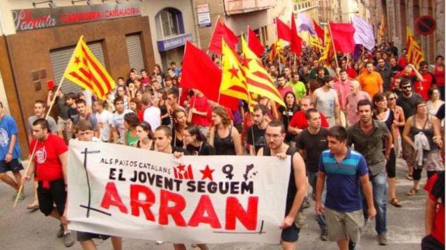 Concentración de militantes de Arran