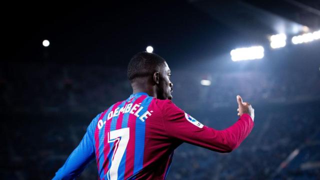 Dembelé, en el partido del Barça contra el Elche / EFE