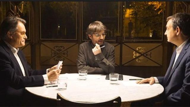 Zapatero junto a Artur Mas en 'Salvados'